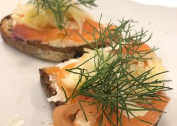 Latest Recipe Salmon  Fennel Rye Toast Practical Delicious