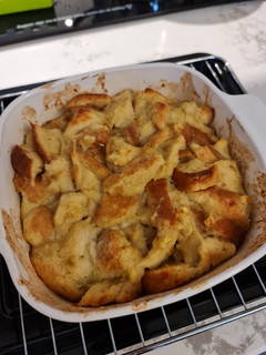 A picture of Banana Bread Pudding.