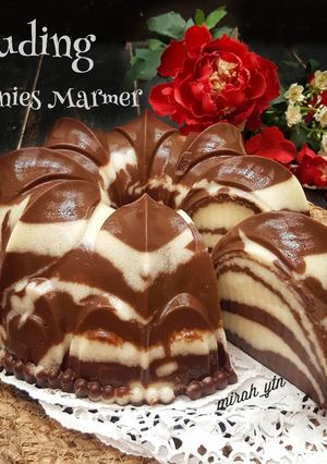 Foto resep Puding Brownies Marmer