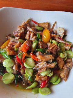 Foto resep Tumis ikan asin pete