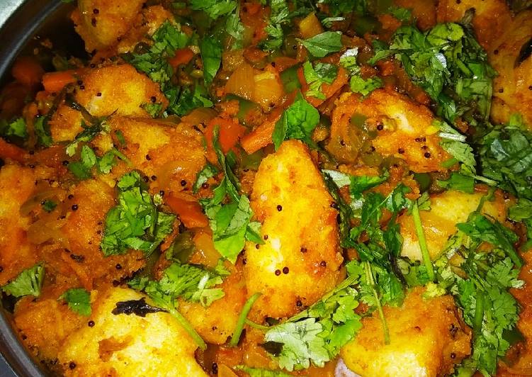 Recipe of Any-night-of-the-week Mix veg rawa idli