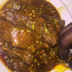 A picture of Okro  Ogbono Soup.