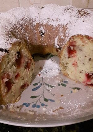 A picture of Rich Cranberry Coffee Cake.