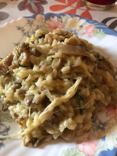 Una foto de Risotto con setas