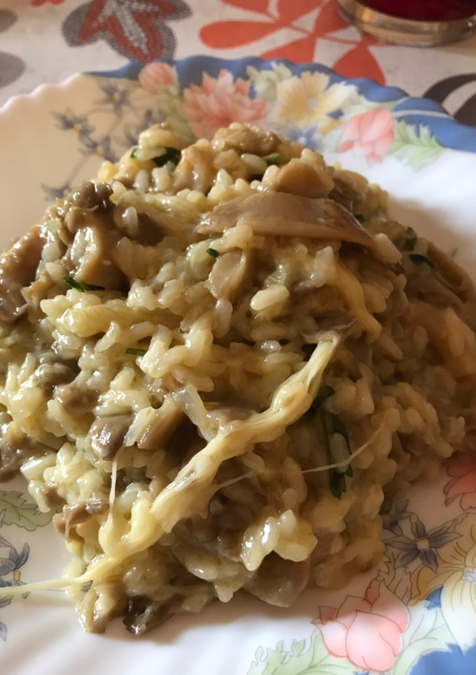 Una foto de Risotto con setas