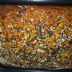 A picture of Namkeen vegetable cake.
