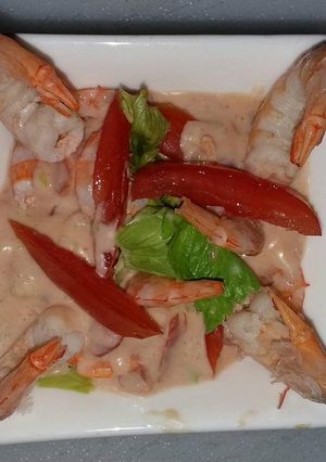 Una foto de Cóctel de camarones