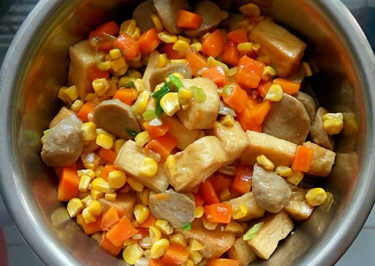 Resep Tumis bakwan tahu jagung wortel Anti Gagal
