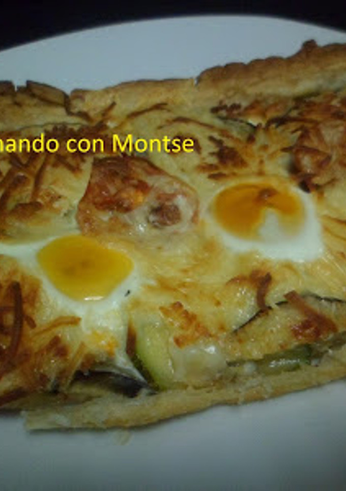 Una foto de Coca de verduras a mi manera