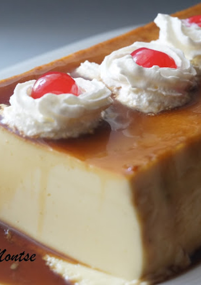 Una foto de Flan de nata sin horno