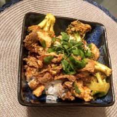 A picture of Meat and Red Curry.