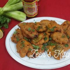 A picture of Ridge Gourd Fritters with Kasuri Methi.