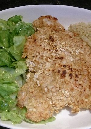 Una foto de Milanesas de pollo crujiente con avena