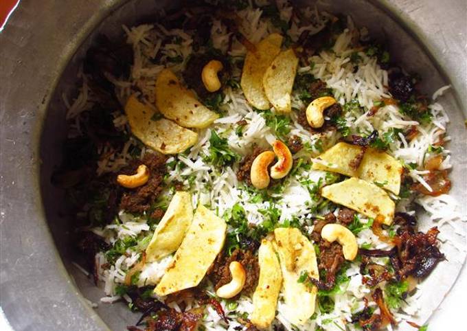 Fried Potato Dum Biryani