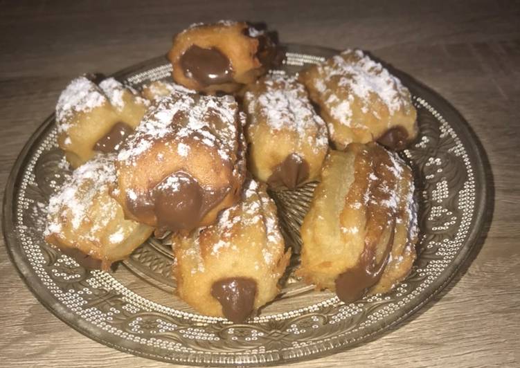 Mini churros relleno de Nutella os dejo el enlace por si os gusta