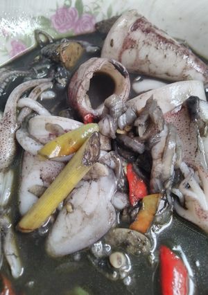 Foto resep Cumi tumis kuah hitam