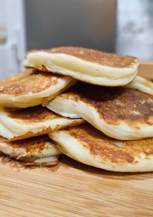 Una foto de Pancakes de queso batido