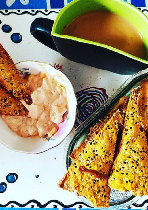 A picture of Whole wheat and bottle gourd lavash.