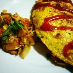 A picture of Stuffed Chicken Omelette🐔🍳🍅.