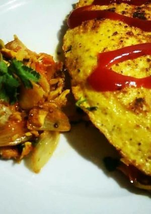 A picture of Stuffed Chicken Omelette🐔🍳🍅.