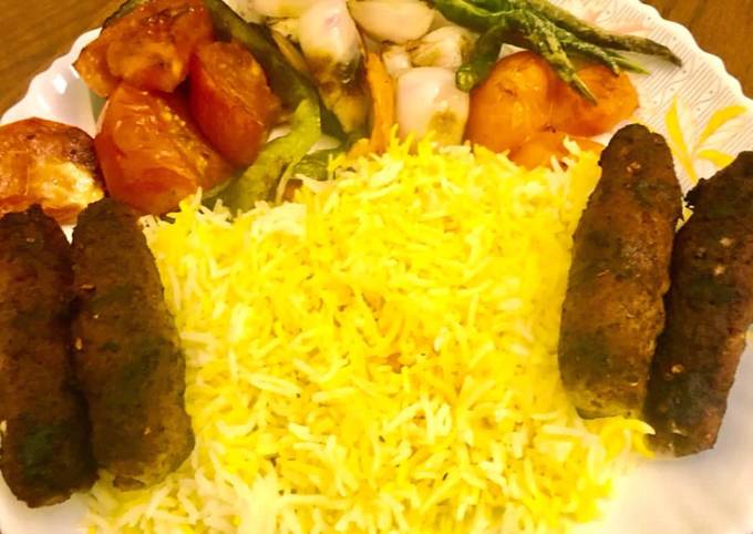 Easiest Way to Make Favorite Persian Chelo Kabab with Saffron rice