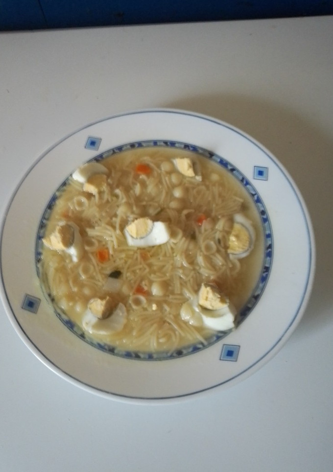 Una foto de Fideos a la jardinera