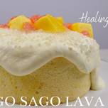 Mango sago lava cake (chiffon cake)