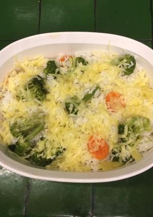 Una foto de Arroz con brócoli