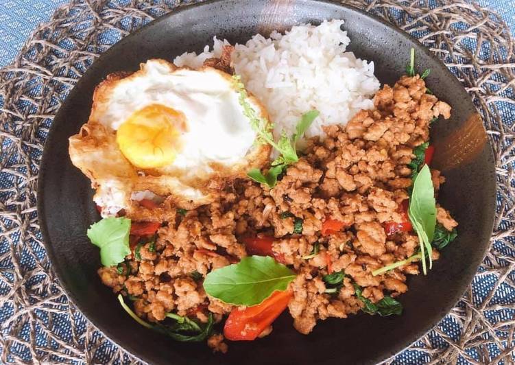 🧑🏽‍🍳🧑🏼‍🍳 Thai Holy Basil Stir-Fry Recipe (Pad Krapow) |ThaiChef food