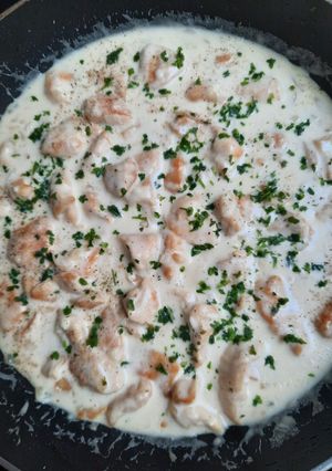Una foto de Pechugas de Pollo en salsa de Queso