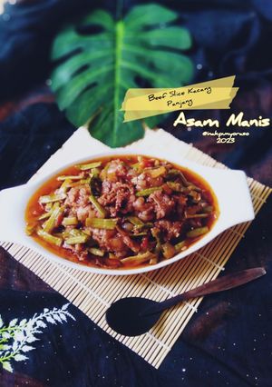 Foto resep Beef Slice Kacang Panjang Asam Manis