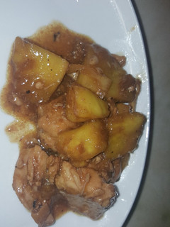 Una foto de Pollo con piña
