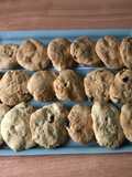 Galletas sin huevo, con pasas y limón