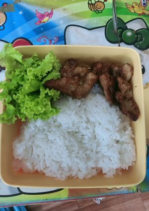 Foto resep Bekal anak nasi ayam tepung