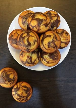 عکسی از دستور کاپ کیک دورنگ😍