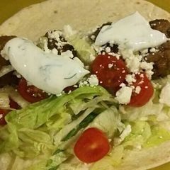A picture of Quick & Easy Greek Themed Meatballs with lemon-dill sauce.