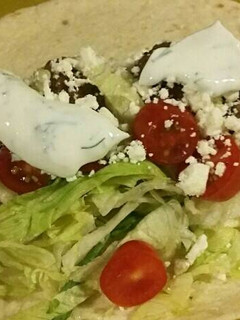 A picture of Quick & Easy Greek Themed Meatballs with lemon-dill sauce.
