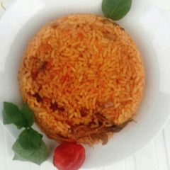 A picture of Jollof Rice.
