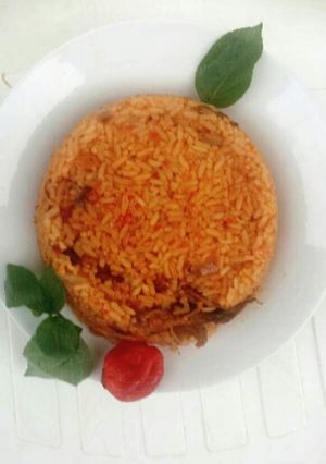 A picture of Jollof Rice.
