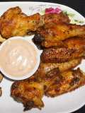 Alitas de pollo asadas en el broiler