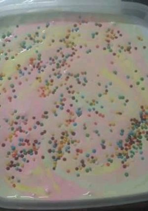 A picture of Colourful thandai ice cream.