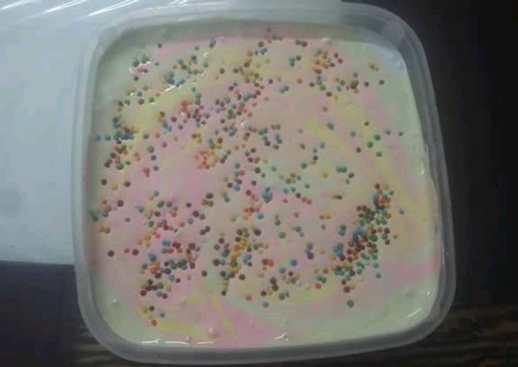 Colourful thandai ice cream