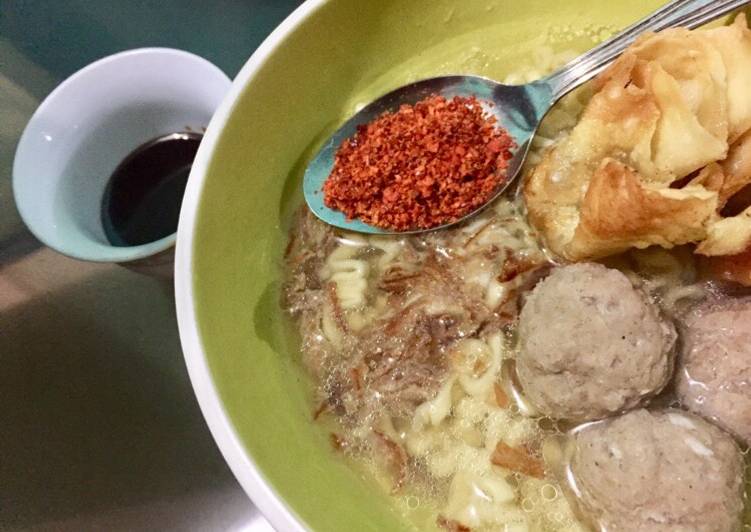 Resep Bakso Daging Sapi & Pangsit Goreng | Mie Bakso Malang