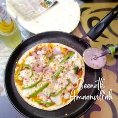 A picture of Tortilla Veg Pan Pizza.