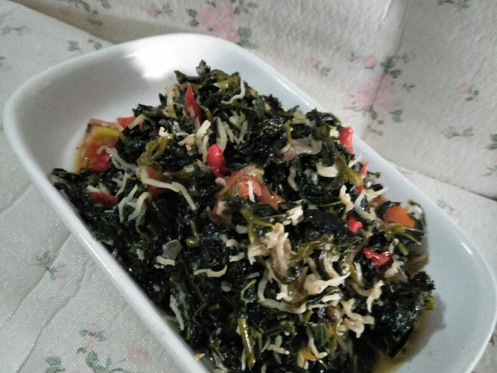 Cara Gampang Menyiapkan Tumis Daun Pepaya jepang + Teri nasi yang Enak Banget