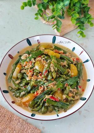 Foto resep Santan Pedas Bunga Genjer Udang Kering