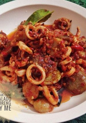 Foto resep Jengkol picak cumi balado goreng