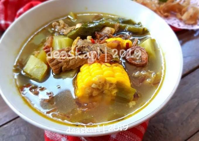 Resep Sayur asem goreng (sayur asem betawi daging sapi), Lezat Sekali