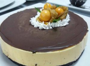 Una foto de Mousse de lúcuma