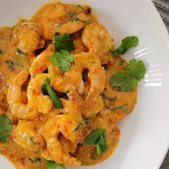 A picture of Garlic Shrimp with Creamy Coconut Sauce.